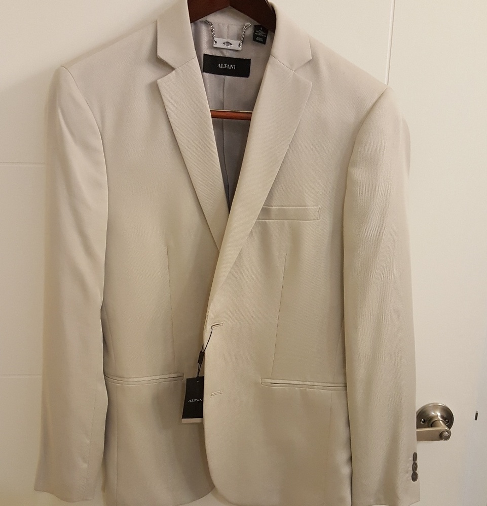 Alfani Beige Sports Blazer Coat Size Small
